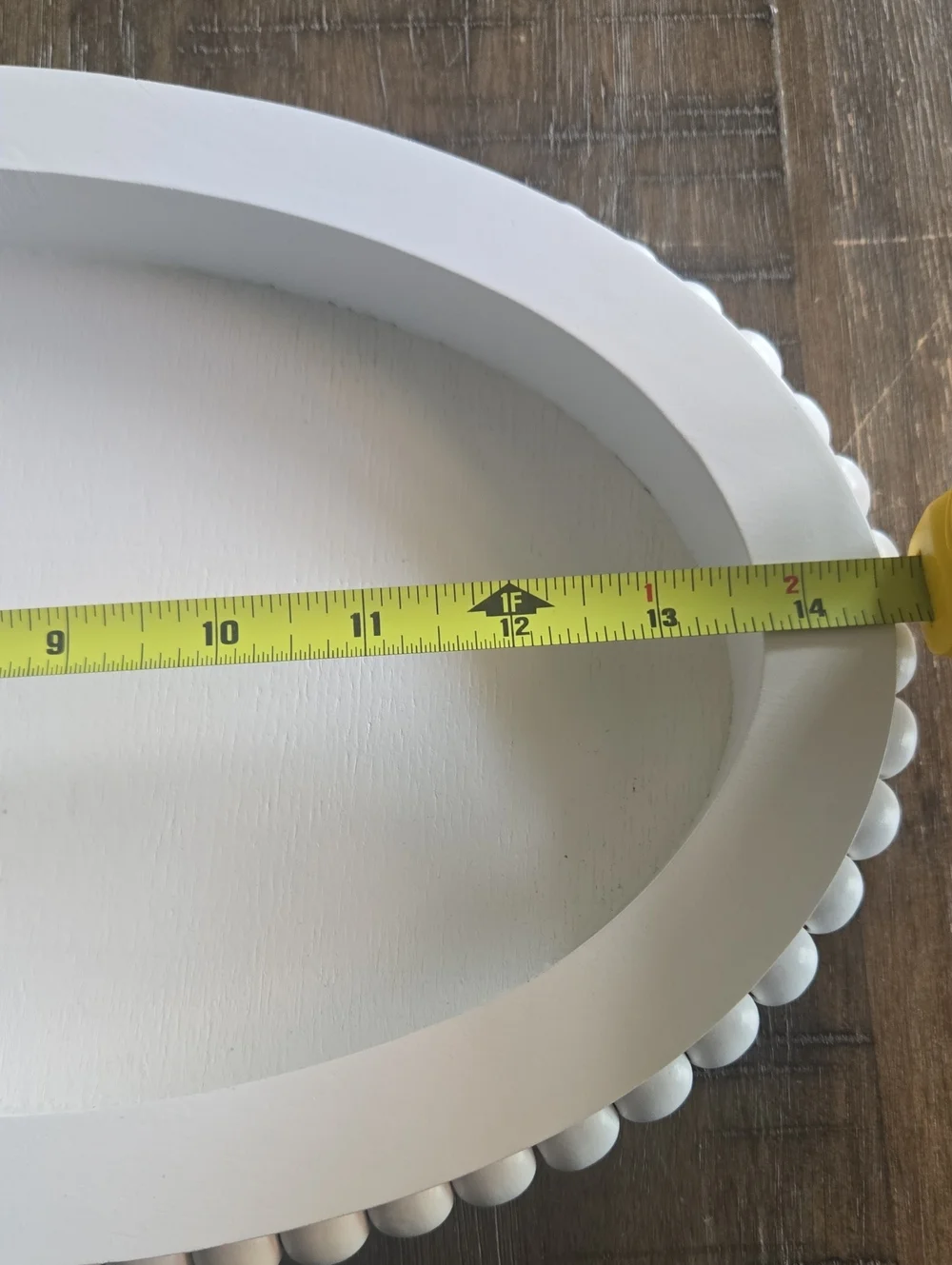 White Decorative Oval Serving Tray
